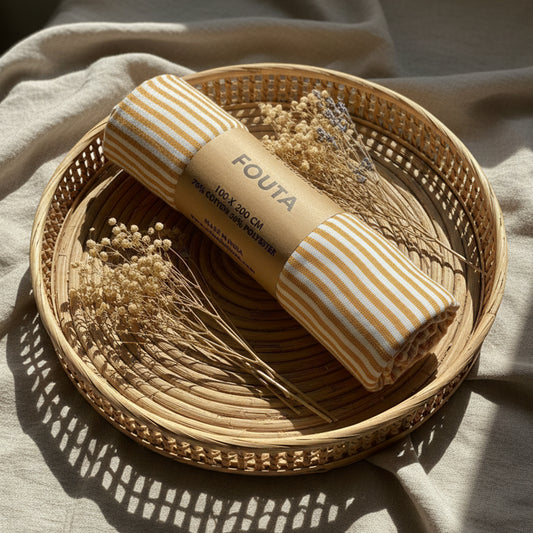 Fouta Striped Cotton Towel - 100x200cm